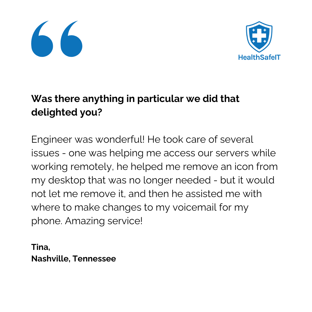 Managed IT Services Nashville Tina Feedback