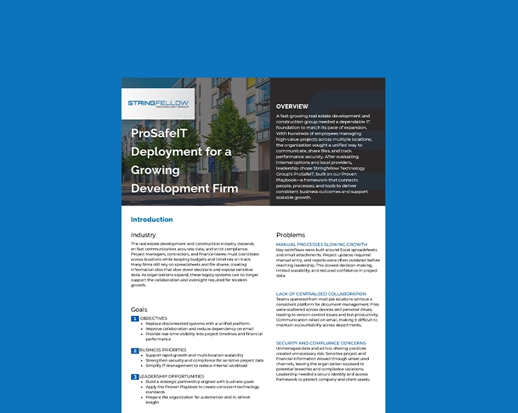 ProSafeIT Deployment for a Growing Development Firm Thumbnail