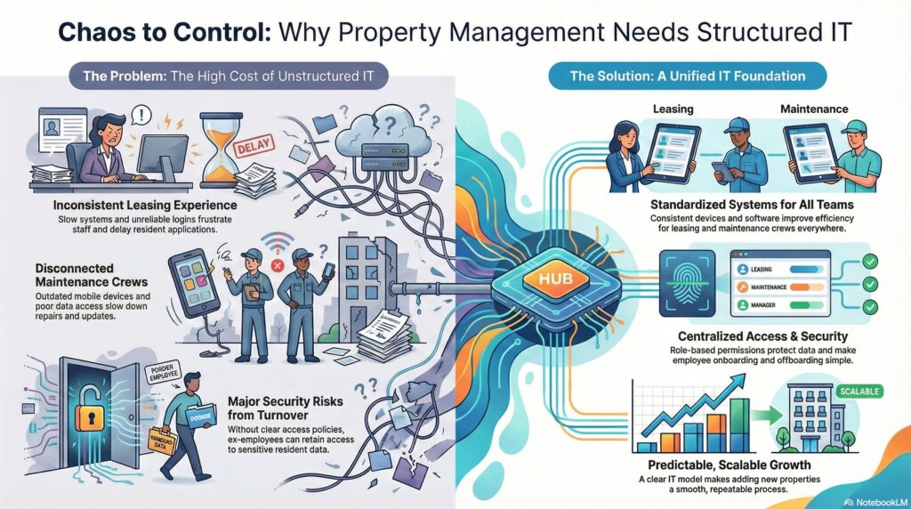 Chaos to Control Why Property Management Needs Structured IT