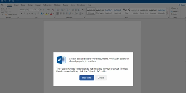 picture of clickfix example in microsoft word